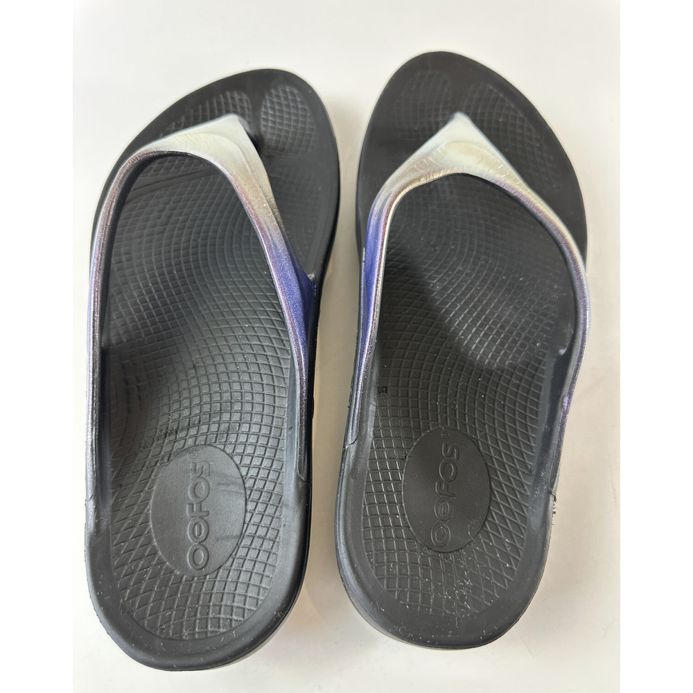 Oofos Oolala Luxe Recovery Sandal Comfort Multi-Colored Ombre Women's Size 11 - Picture 9 of 16